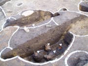 SK631（フラスコ状土坑）遺物出土状況の画像