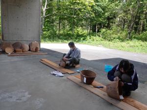 民具クリーニング作業風景