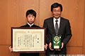 小国町立白沼中学校平成22年度全日本学校環境緑化コンクール準特選受賞時の写真