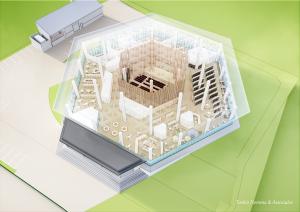 六角形の施設形状（完成イメージ）