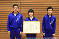 小国中学校が全国学校体育研究優良校を受賞時の写真