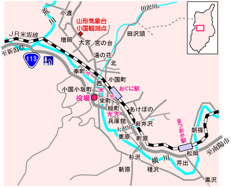 観測点中心部地図