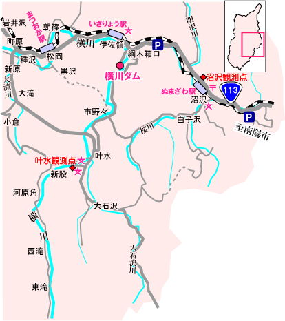 観測点東部地図