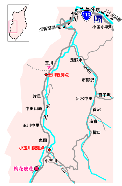 観測点南部地図