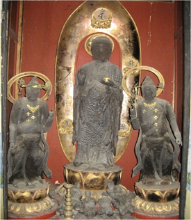 種沢の薬師如来三尊像の画像